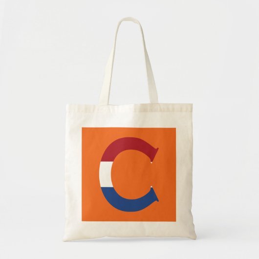 C Monogram bedekt op NLD Vlag op of btcnt Tote Bag (Voorkant)