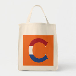 C Monogram bedekt op NLD Vlag op of gtcnt Tote Bag
