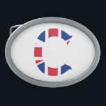 C Monogram bedekt op Union Jack Flag bbcnt Gesp<br><div class="desc">C Monogram afgedekt op de vlag van de Unie © Trinkets and Dingen 2017 - AHP Design. Alle rechten voorbehouden. 030417</div>