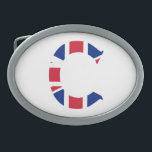 C Monogram bedekt op Union Jack Flag bbcnt Gesp<br><div class="desc">C Monogram afgedekt op de vlag van de Unie © Trinkets and Dingen 2017 - AHP Design. Alle rechten voorbehouden. 030417</div>