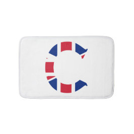 C Monogram bedekt op Union Jack Flag bmcnt Badmat