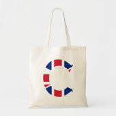 C Monogram bedekt op Union Jack Flag btcnt Tote Bag (Voorkant)