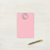 C Monogram bling ring Post-It notitieblok Post-it® Notes (Op bureau)