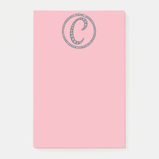 C Monogram bling ring Post-It notitieblok Post-it® Notes (Voorkant)