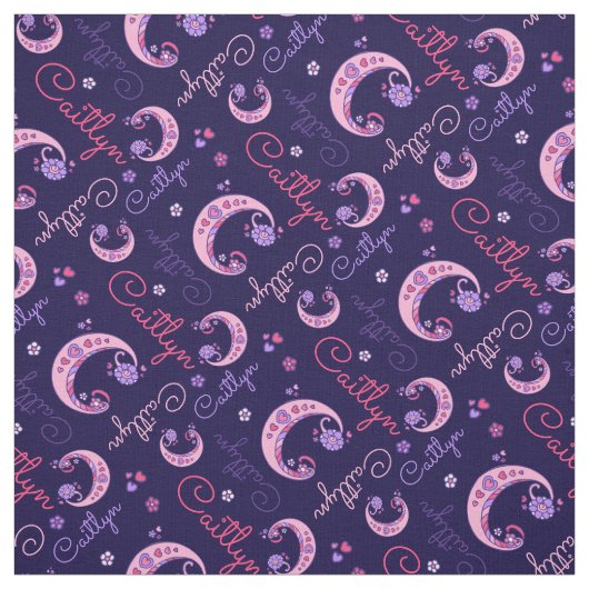C monogram en gepersonaliseerde naam caitlyn stof (Swatch)
