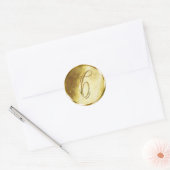 C Monogram Faux Gold Envelope Seal Stickers (Envelop)