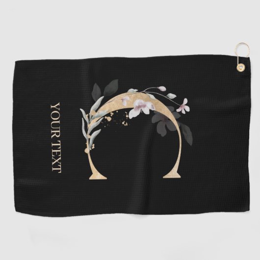 C Monogram Floral Golfhanddoek (Horizontaal)