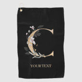 C Monogram Floral Golfhanddoek (Voorkant)