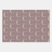 C Monogram Floral Inpakpapier Vel (Voorkant 3)