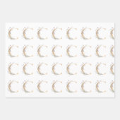 C Monogram Floral Inpakpapier Vel (Voorkant 2)
