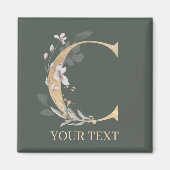 C Monogram Floral Magneet (Voorkant)