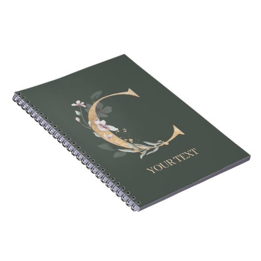 C Monogram Floral Notitieboek (Rechterzijde)