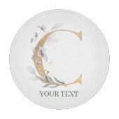 C Monogram Floral Snijplank (Voorkant)