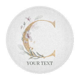 C Monogram Floral Snijplank
