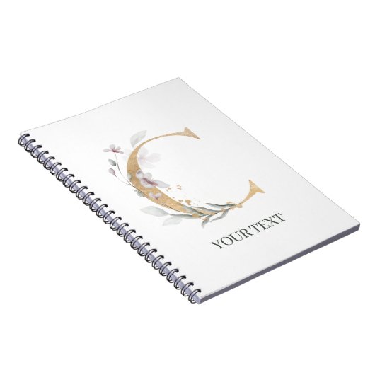 C Monogram gepersonaliseerd Notitieboek (Rechterzijde)