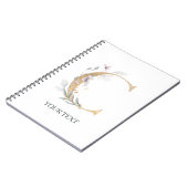 C Monogram gepersonaliseerd Notitieboek (Linkerzijde)