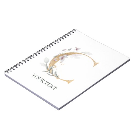 C Monogram gepersonaliseerd Notitieboek (Linkerzijde)