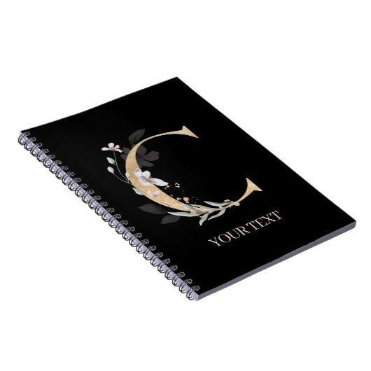 C Monogram gepersonaliseerd Notitieboek (Rechterzijde)
