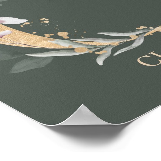 C Monogram gepersonaliseerd Poster (Hoek)