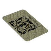 C - monogram in reliëfdruk (goud) magneet (Rechterzijde)