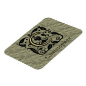 C - monogram in reliëfdruk (goud) magneet (Linkerzijde)