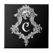 C Monogram Initiaal Tegeltje (Voorkant)
