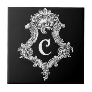 C Monogram Initiaal Tegeltje