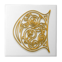 C Monogram "Irish Gold"-keramische Tegel
