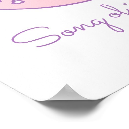 C monogram kunst Carolina meisjes naam poster (Hoek)