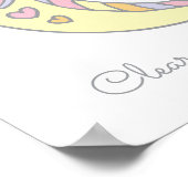 C monogram kunst Clare meisjes naam poster (Hoek)