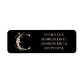 C Monogram op maat gemaakt etiket (Voorkant)