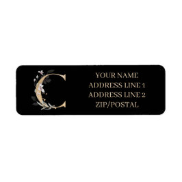C Monogram op maat gemaakt etiket