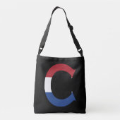C Monogram overlay op NLD Vlag op bk cbbcnt Crossbody Tas (Achterkant)