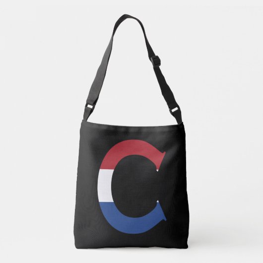 C Monogram overlay op NLD Vlag op bk cbbcnt Crossbody Tas (Achterkant)