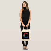 C Monogram overlay op NLD Vlag op bk gtcnt Tote Bag (Voorkant (model))
