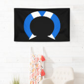 C Monogram overlay op Schotse vlag (v) brcnt Spandoek (Insitu)