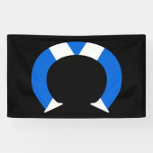 C Monogram overlay op Schotse vlag (v) brcnt Spandoek (Horizontaal)