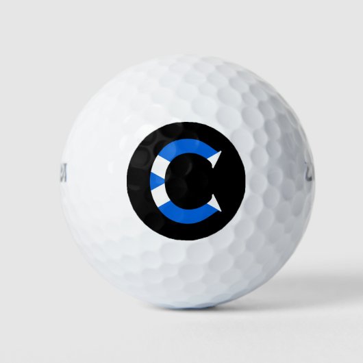 C Monogram overlay op Schotse vlag wu gbcnt Golfballen (Voorkant)