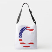 C Monogram overlay op USA Flag cbbcnt Crossbody Tas (Achterkant)