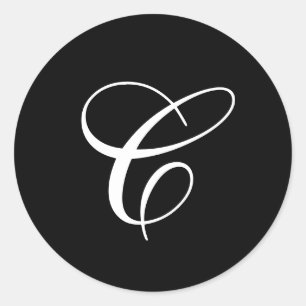C Monogramstickers Ronde Sticker