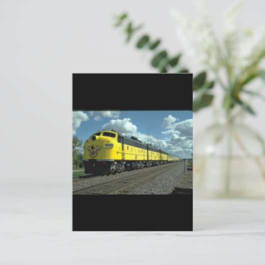 C&N EMD F-7A #402 met passenger_Trains Briefkaart (Staand voorkant)