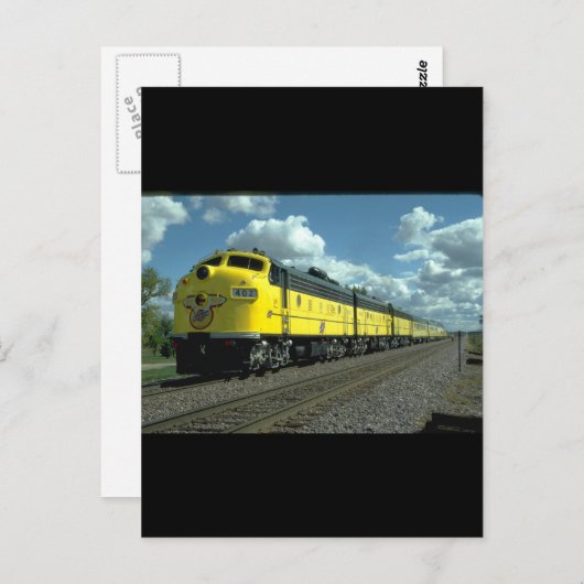 C&N EMD F-7A #402 met passenger_Trains Briefkaart (Voorkant / Achterkant)