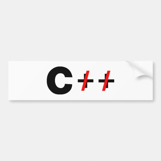 C, niet C++ Bumpersticker (Voorkant)