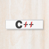 C, niet C++ Deurbordje (Voorkant)