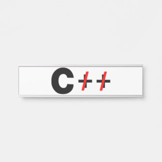 C, niet C++ Deurbordje