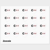 C, niet C++ Hart Sticker (Vel)