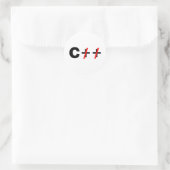 C, niet C++ Ronde Sticker (Tas)