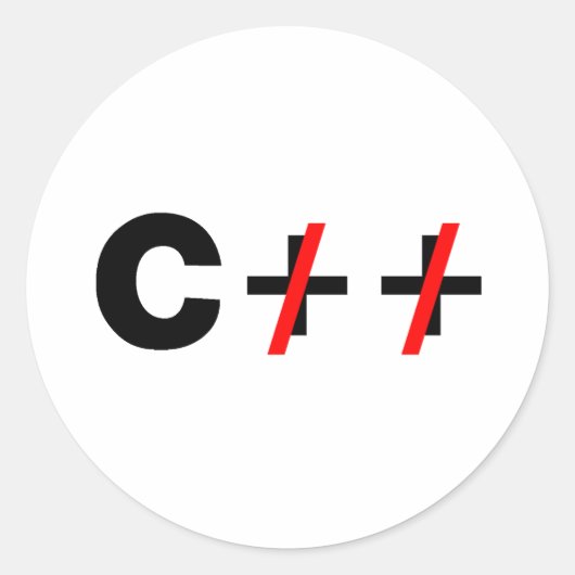 C, niet C++ Ronde Sticker (Voorkant)