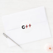 C, niet C++ Ronde Sticker (Envelop)