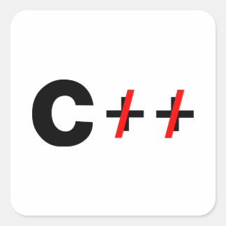 C, niet C++ Vierkante Sticker